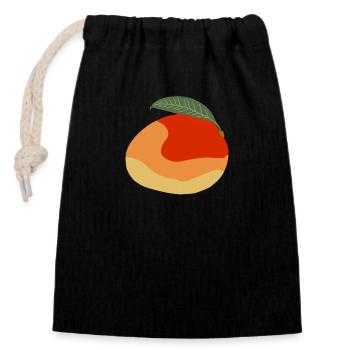 Mangue - Sac cadeau en coton avec cordon (14 x 20 cm) - noir - Devant