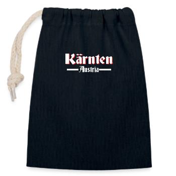 Kärnten - Verschließbarer Geschenkbeutel aus Baumwolle (14x20cm) - Navy - Vorne