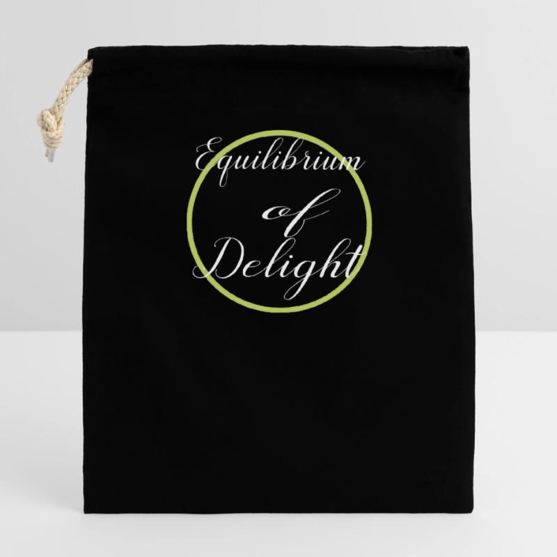 Présent Idée présente Équilibre holistique Sac cadeau en coton avec cordon (14 x 20 cm)