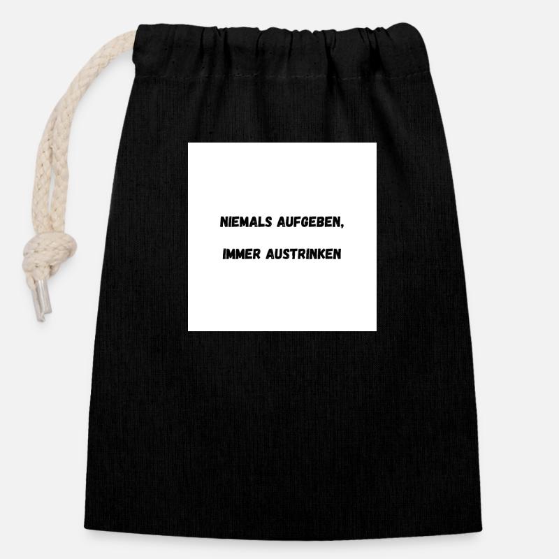 Drinking Spell - Closable cotton gift bag (14x20cm) - black