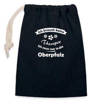 Ferien in der Oberpfalz - Verschließbarer Geschenkbeutel aus Baumwolle (14x20cm) - Navy - Vorne