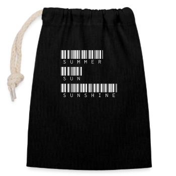 Summer Sun Sunshine Sommer Sonne Sonnenschein - Closable cotton gift bag (14x20cm) - black - Front