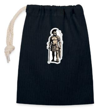 Roman Centurion Officer - Closable cotton gift bag (14x20cm) - navy - Front