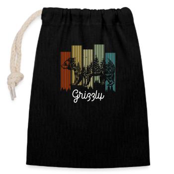 Wilderness Strength Forest Berlin - Closable cotton gift bag (14x20cm) - black - Front