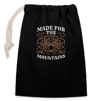 Wilderness Strong - Closable cotton gift bag (14x20cm) - black - Front