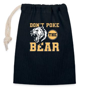 Bear Nordic Grizzly Honey - Closable cotton gift bag (14x20cm) - navy - Front