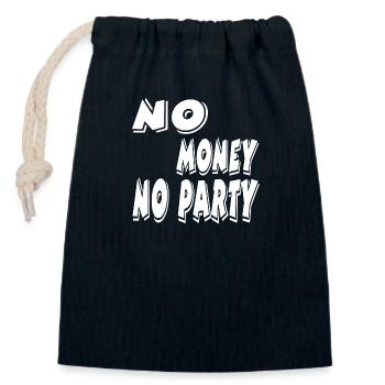 Party - Verschließbarer Geschenkbeutel aus Baumwolle (14x20cm) - Navy - Vorne