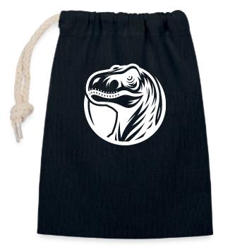 Grinsender Raptor Logo Style - Verschließbarer Geschenkbeutel aus Baumwolle (14x20cm) - Navy - Vorne