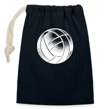 Conception de volley-ball - Sac cadeau en coton avec cordon (14 x 20 cm) - bleu marine - Devant