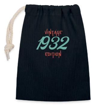 Vintage 1932 edition - Closable cotton gift bag (14x20cm) - navy - Front