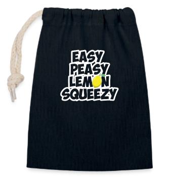 Easy peasy lemon squeezy Gaming - Verschließbarer Geschenkbeutel aus Baumwolle (14x20cm) - Navy - Vorne