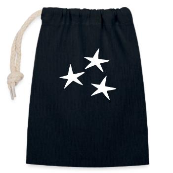 Stern muster Symbol - Verschließbarer Geschenkbeutel aus Baumwolle (14x20cm) - Navy - Vorne