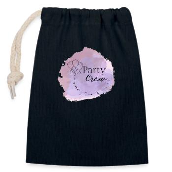 Party - Verschließbarer Geschenkbeutel aus Baumwolle (14x20cm) - Navy - Vorne
