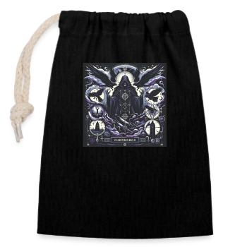 Chernobog: Slavic God of Darkness - Closable cotton gift bag (14x20cm) - black - Front