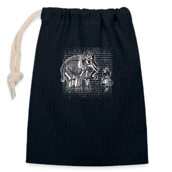Alice in Wonderland and the elephant - Closable cotton gift bag (14x20cm) - navy - Front