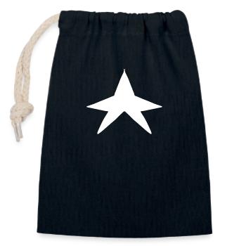 Form Stern symbol - Verschließbarer Geschenkbeutel aus Baumwolle (14x20cm) - Navy - Vorne