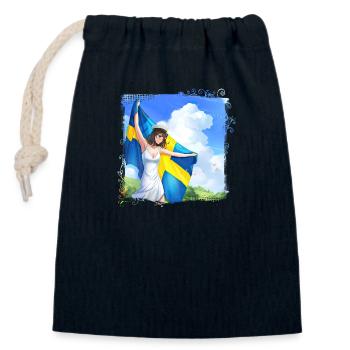 Abschlussfeier 2024 Abiturfeier - Verschließbarer Geschenkbeutel aus Baumwolle (14x20cm) - Navy - Vorne