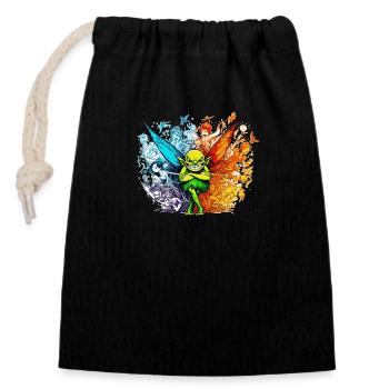 The Mother's Fairy - Closable cotton gift bag (14x20cm) - black - Front