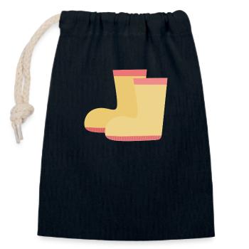 Rain Boots - Closable cotton gift bag (14x20cm) - navy - Front