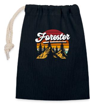Forstwirt Wälder Forst Forstmeister - Verschließbarer Geschenkbeutel aus Baumwolle (14x20cm) - Navy - Vorne