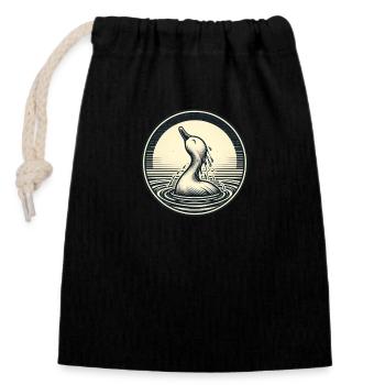 Water Bird Gifts - Closable cotton gift bag (14x20cm) - black - Front