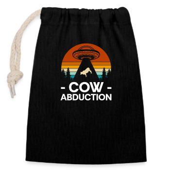 Cow Moo Farm Animal - Closable cotton gift bag (14x20cm) - black - Front