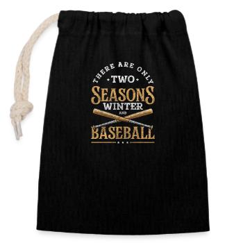 Sports Ball Game Catcher - Closable cotton gift bag (14x20cm) - black - Front