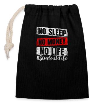 Study Lifestyle Exam - Closable cotton gift bag (14x20cm) - black - Front