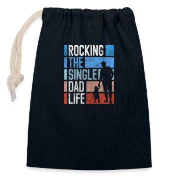 Single Relationship Status Humor - Closable cotton gift bag (14x20cm) - navy - Front