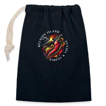 Insel Chili & Vulkan Treffen - Verschließbarer Geschenkbeutel aus Baumwolle (14x20cm) - Navy - Vorne