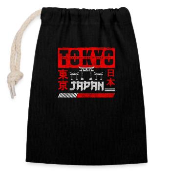 Japan Manga Tokyo - Verschließbarer Geschenkbeutel aus Baumwolle (14x20cm) - Schwarz - Vorne