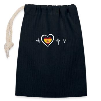 Heartbeat Spanien - Verschließbarer Geschenkbeutel aus Baumwolle (14x20cm) - Navy - Vorne