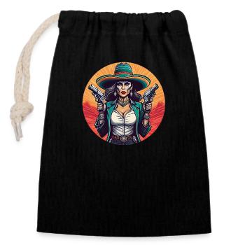 5 de Mayo Party Drinko de Mayo Bandita - Sac cadeau en coton avec cordon (14 x 20 cm) - noir - Devant