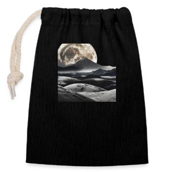Lunar Magnificence: Ein irdisches Fest - Verschließbarer Geschenkbeutel aus Baumwolle (14x20cm) - Schwarz - Vorne