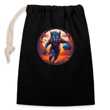 Gruseliges Halloween-party-kostüm Werwolf-handball - Verschließbarer Geschenkbeutel aus Baumwolle (14x20cm) - Schwarz - Vorne