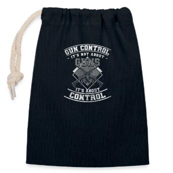 Gun Club Rifle Sports Club - Closable cotton gift bag (14x20cm) - navy - Front