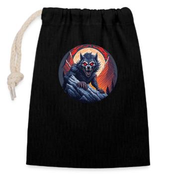 Gruseliges Halloween-partykostüm Werwolf-klettern - Verschließbarer Geschenkbeutel aus Baumwolle (14x20cm) - Schwarz - Vorne