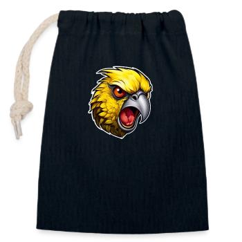 Wildes, wütendes Tier, streitbar, kämpferisch, Wellensittich - Verschließbarer Geschenkbeutel aus Baumwolle (14x20cm) - Navy - Vorne