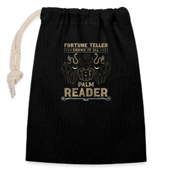 Fortune Teller Tarot Destiny - Closable cotton gift bag (14x20cm) - black - Front
