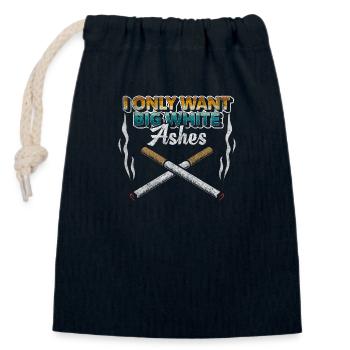 Fumeurs Cigarettes Chanvre Glow Sticks - Sac cadeau en coton avec cordon (14 x 20 cm) - bleu marine - Devant