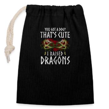 Fire Mythical Creature Creature - Closable cotton gift bag (14x20cm) - black - Front