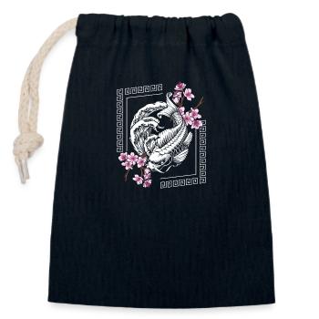 Orient Samurai Sagen Zeitreise - Verschließbarer Geschenkbeutel aus Baumwolle (14x20cm) - Navy - Vorne