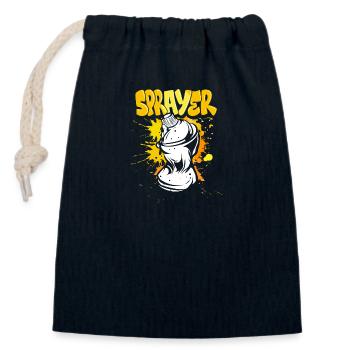 Graffiti Wall Streetwear Boombox - Closable cotton gift bag (14x20cm) - navy - Front