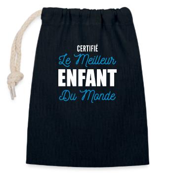 meilleur enfant / ado / adolescent - Sac cadeau en coton avec cordon (14 x 20 cm) - bleu marine - Devant