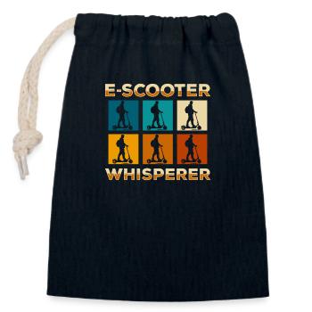 E-Scooter Rollerfahren Fahrer Flitzer - Verschließbarer Geschenkbeutel aus Baumwolle (14x20cm) - Navy - Vorne