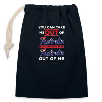 Outback Aussie Melbourne Gold Coast - Closable cotton gift bag (14x20cm) - navy - Front