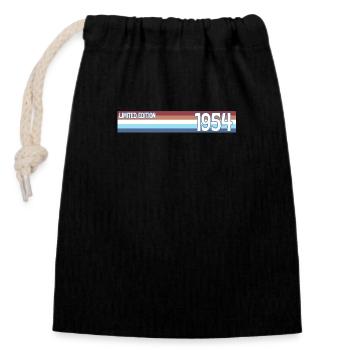 Retro 1954 Limited Edition - Closable cotton gift bag (14x20cm) - black - Front