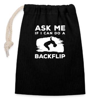 Parkour Race Obstacle Course Obstacle Course - Closable cotton gift bag (14x20cm) - black - Front