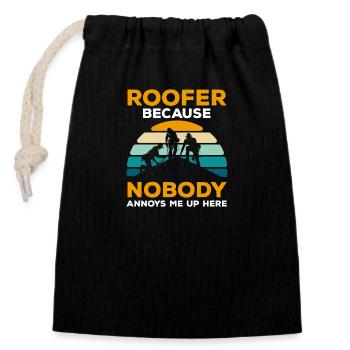 Craftsman Master Job House - Closable cotton gift bag (14x20cm) - black - Front