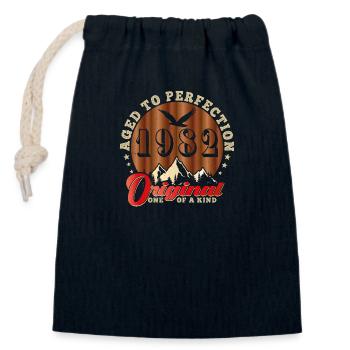 Iconic 1982 Anniversary - Closable cotton gift bag (14x20cm) - navy - Front